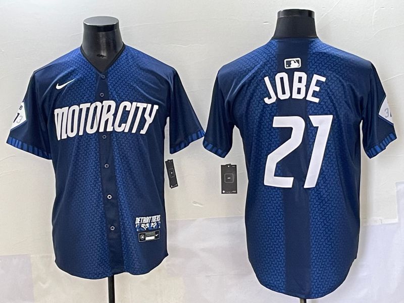 Men 2025 Detroit Tigers #21 Jobe Blue City edition Game Nike MLB Jersey style 1->detroit tigers->MLB Jersey